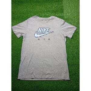 Stylish Nike Air Smoke Gray Tee with Cloud Logo - Youth M
